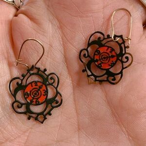 Vintage Artisan Made Clock Earrings